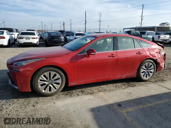 2021 Toyota Mirai XLE with VIN JTDAAAAA2MA003464, listed as a Copart auction lot 72655634 with 23,289 mi miles and Salvage title. Bid and sale history available at DreamBid. Image 1.