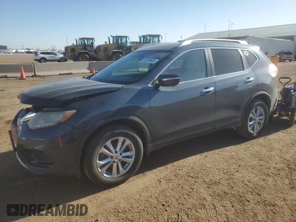 2015 Nissan Rogue SV with VIN KNMAT2MV7FP576231, listed as a Copart auction lot 53029605 with 170,603 mi miles and Salvage Title. Bid and sale history available at carsss.com. Image 1.