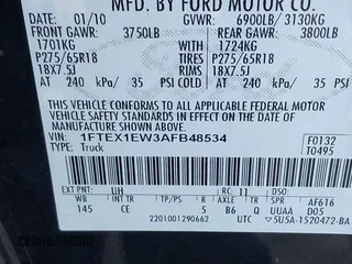 2010 Ford F-150 XL z VIN 1FTEX1EW3AFB48534, wystawiony jako IAAI lot #40646062 z przebiegiem 138 625 mil mil oraz . Historia ofert i sprzedaży dostępna na DreamBid. Obrazek 9.