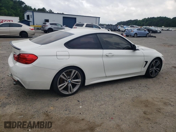 2015 BMW 4 Series 435i with VIN WBA3R1C5XFK194384, listed as a Copart auction lot 53461245 with 104,233 mi miles and Salvage Title. Bid and sale history available at carsss.com. Image 3.