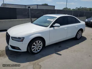 2013 Audi A4 Premium with VIN WAUBFAFL1DN037093, listed as a Copart auction lot 52000805 with 150,216 mi miles and Clean Title. Bid and sale history available at carsss.com. Image 1.
