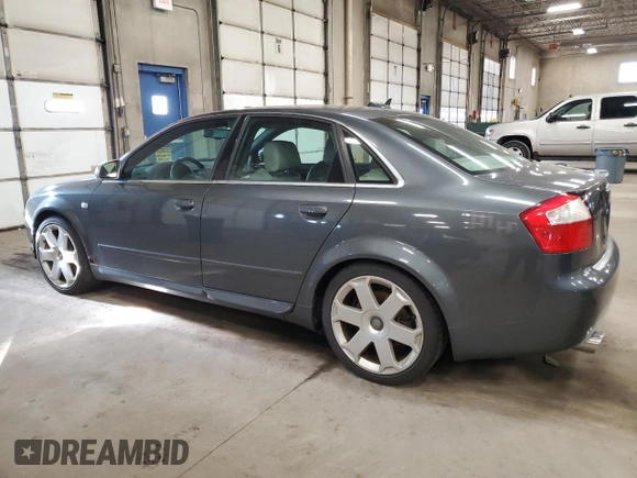 2005 Audi S4 z VIN WAUPL68E85A066495, wystawiony jako Copart lot #41601885 z przebiegiem Nie podano mil oraz Czysty tytuł • Clean title. Historia ofert i sprzedaży dostępna na DreamBid. Obrazek 2.