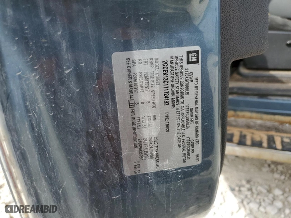 2007 Chevrolet Silverado 1500 LS with VIN 2GCEK13C171724192, listed as a Copart auction lot 87934995 with 240,349 mi miles and Salvage Title. Bid and sale history available at carsss.com. Image 12.
