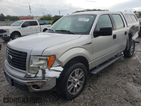2014 Ford F-150 XL with VIN 1FTFW1CF3EKG56199, listed as a Copart auction lot 61046215 with 107,905 mi miles and Salvage title. Bid and sale history available at DreamBid. Image 1.