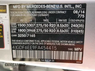 2015 Mercedes-Benz GL-Class GL 450 with VIN 4JGDF6EE9FA454415, listed as a Copart auction lot 53969845 with 109,542 mi miles and Clean Title. Bid and sale history available at carsss.com. Image 13.