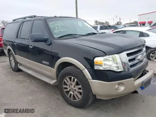 2007 Ford Expedition EL Eddie Bauer with VIN 1FMFK17597LA19601, listed as a IAAI auction lot 41431247 with 199,036 mi miles. Bid and sale history available at carsss.com. Image 1.