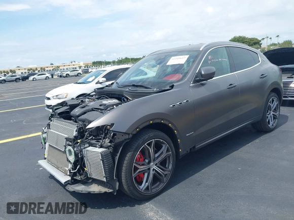 2021 Maserati Levante S with VIN ZN661YULXMX372645, listed as a IAAI auction lot 42245612 with 22,162 mi miles and . Bid and sale history available at DreamBid. Image 2.
