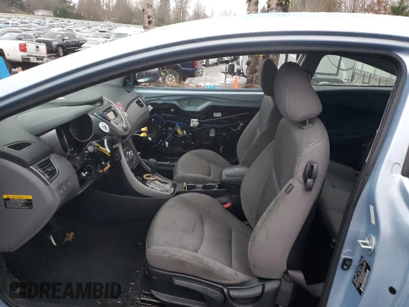 2013 Hyundai Elantra Coupe GS PZEV with VIN KMHDH6AE1DU003717, listed as a Copart auction lot 85596674 with 71,453 mi miles and Salvage Title. Bid and sale history available at carsss.com. Image 7.