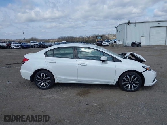 2015 Honda Civic Sedan EX-L with VIN 19XFB2F9XFE220171, listed as a IAAI auction lot 41904589 with 114,276 mi miles. Bid and sale history available at carsss.com. Image 14.