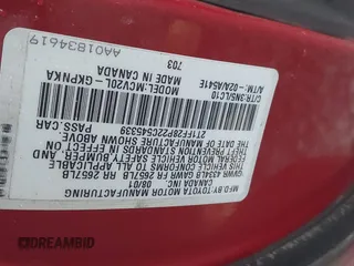 2002 Toyota Solara SE z VIN 2T1FF28P22C545339, wystawiony jako IAAI lot #42421787 z przebiegiem 232 865 mil mil oraz . Historia ofert i sprzedaży dostępna na DreamBid. Obrazek 9.