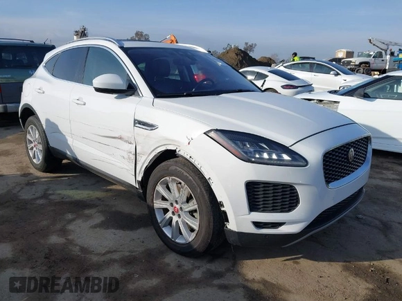2019 Jaguar E-Pace S with VIN SADFJ2FX1K1Z38954, listed as a IAAI auction lot 41594147 with 58,015 mi miles and . Bid and sale history available at DreamBid. Image 1.