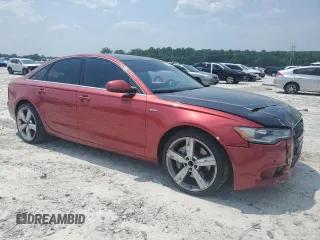 2013 Audi A6 Premium Plus with VIN WAUGGAFC8DN018723, listed as a Copart auction lot 59459965 with 99,164 mi miles and Salvage title. Bid and sale history available at DreamBid. Image 4.