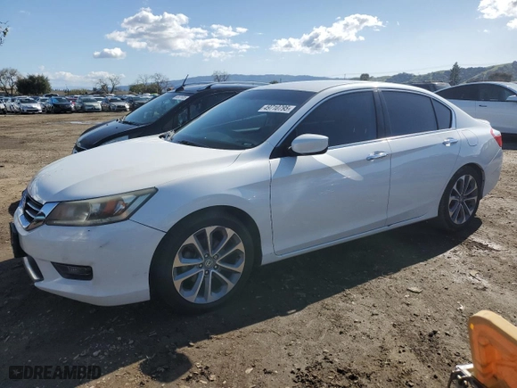 2014 Honda Accord Sedan Sport with VIN 1HGCR2F53EA192535, listed as a Copart auction lot 49710795 with 158,178 mi miles and Salvage Title. Bid and sale history available at carsss.com. Image 1.