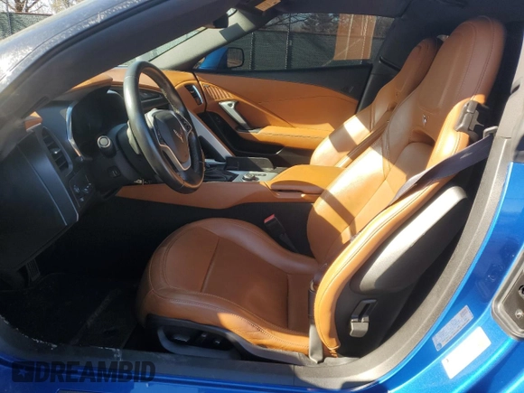 2014 Chevrolet Corvette Z51 3LT with VIN 1G1YM2D71E5129832, listed as a Copart auction lot 42787075 with 68,404 mi miles and Salvage title. Bid and sale history available at DreamBid. Image 7.