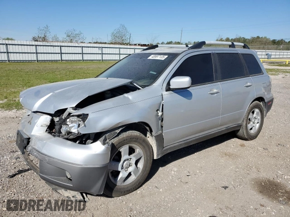 2003 Mitsubishi Outlander XLS with VIN JA4LX41G13U042485, listed as a Copart auction lot 48997135 with 282,028 mi miles and Salvage Title. Bid and sale history available at carsss.com. Image 1.