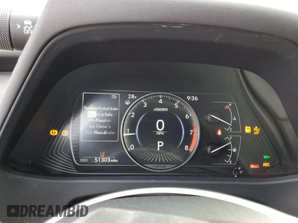 2020 Lexus UX 200 with VIN JTHX3JBH1L2022336, listed as a Copart auction lot 42150535 with 51,303 mi miles and Salvage Title. Bid and sale history available at DreamBid. Image 9.