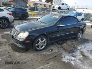 2004 Mercedes-Benz CLK 500 with VIN WDBTK75G84T005634, listed as a Copart auction lot 46285685 with 57,478 mi miles and Clean Title. Bid and sale history available at carsss.com. Image 1.