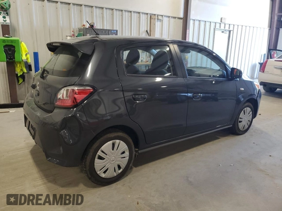 2024 Mitsubishi Mirage ES with VIN ML32AUHJ5RH015590, listed as a Copart auction lot 53115655 with 2,969 mi miles and Salvage title. Bid and sale history available at DreamBid. Image 3.