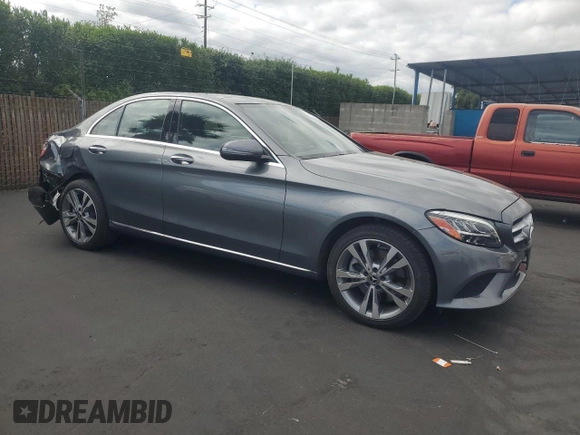 2019 Mercedes-Benz C 300 with VIN 55SWF8EB9KU291263, listed as a Copart auction lot 53549245 with 35,616 mi miles and Salvage Title. Bid and sale history available at carsss.com. Image 4.
