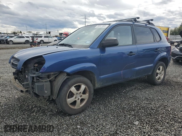2007 Hyundai Tucson GLS with VIN KM8JM12B77U650438, listed as a Copart auction lot 50941065 with 189,707 mi miles and Salvage Title. Bid and sale history available at carsss.com. Image 1.