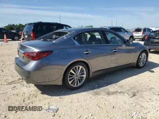 2021 Infiniti Q50 Luxe with VIN JN1EV7BP5MM702973, listed as a Copart auction lot 53355165 with 54,114 mi miles and Clean title. Bid and sale history available at DreamBid. Image 3.