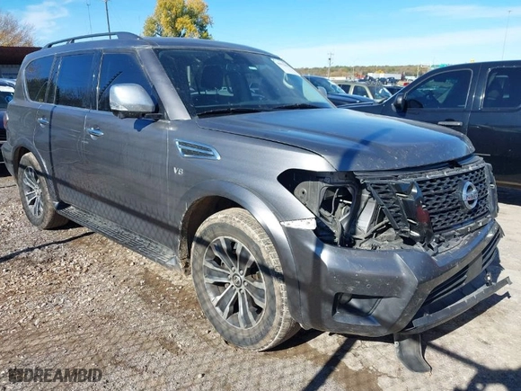 2019 Nissan Armada SL with VIN JN8AY2ND9KX009685, listed as a IAAI auction lot 40892639 with 121,304 mi miles. Bid and sale history available at carsss.com. Image 1.