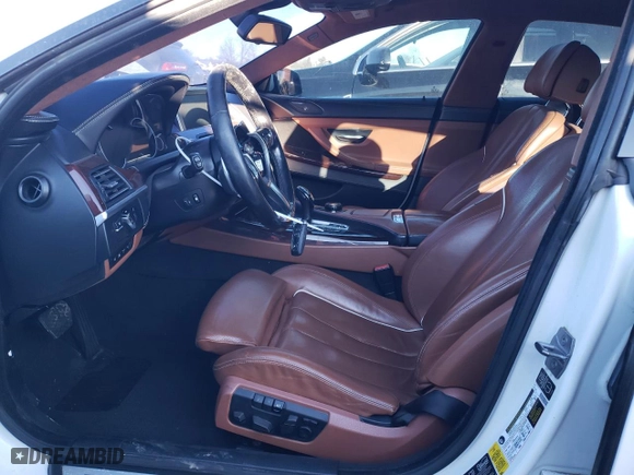 2015 BMW 6 Series 650i xDrive with VIN WBA6B4C51FD761301, listed as a Copart auction lot 42350655 with 0 mi miles and Salvage Title. Bid and sale history available at carsss.com. Image 7.