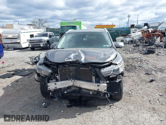 2020 Infiniti QX60 Luxe with VIN 5N1DL0MM1LC506649, listed as a IAAI auction lot 42040390 with 53,185 mi miles and . Bid and sale history available at DreamBid. Image 13.