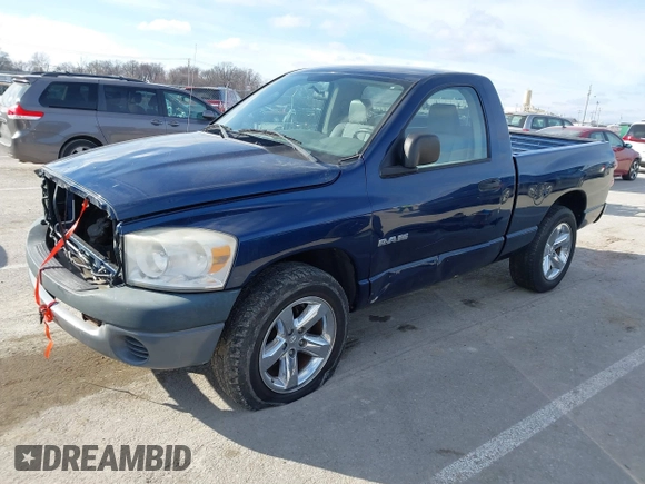 2008 Dodge 1500 ST with VIN 1D7HA16K98J108949, listed as a IAAI auction lot 41436719 with Not Provided miles and . Bid and sale history available at DreamBid. Image 2.