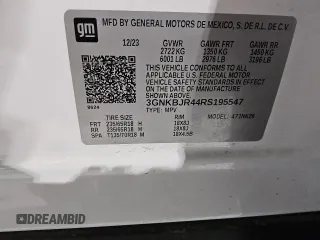 2024 Chevrolet Blazer LT с VIN 3GNKBJR44RS195547, выставлен на аукционе Copart как лот 43275205 с пробегом 25 318 миль миль и Чистый • Clean title. История ставок и продаж доступна на DreamBid. Изображение 13.