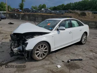 2014 Audi A4 Premium Plus with VIN WAUFFAFLXEA051407, listed as a Copart auction lot 63621025 with Not provided miles and Salvage title. Bid and sale history available at DreamBid. Image 1.