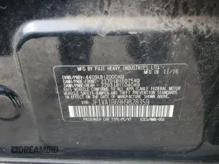2017 Subaru WRX с VIN JF1VA1B69H9828359, выставлен на аукционе Copart как лот 55038665 с пробегом 107 634 миль миль и Списание • Salvage title. История ставок и продаж доступна на DreamBid. Изображение 12.