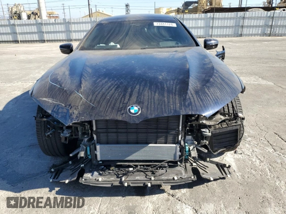 2024 BMW 8 Series 840i with VIN WBAGV2C05RCP20023, listed as a Copart auction lot 73481124 with 6,454 mi miles and Salvage Title. Bid and sale history available at carsss.com. Image 5.