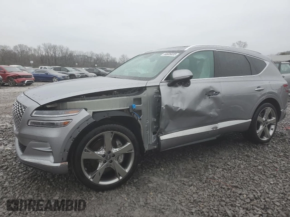 2022 Genesis GV80 с VIN KMUHBDSB8NU096461, выставлен на аукционе Copart как лот 44605835 с пробегом 25 088 миль миль и Списание • Salvage title. История ставок и продаж доступна на DreamBid. Изображение 1.