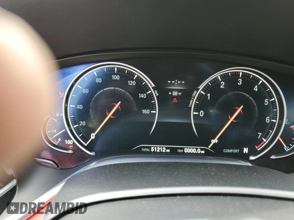 2017 BMW 7 Series with VIN WBA7F2C30HG423403, listed as a Copart auction lot 74029333 with 51,212 mi miles and . Bid and sale history available at DreamBid. Image 9.