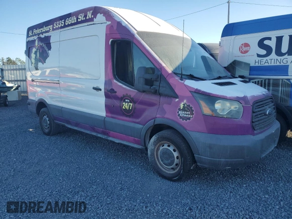 2015 Ford Transit with VIN 1FTSW2XG7FKA57802, listed as a Copart auction lot 74132384 with Not Provided miles and Salvage Title. Bid and sale history available at DreamBid. Image 4.