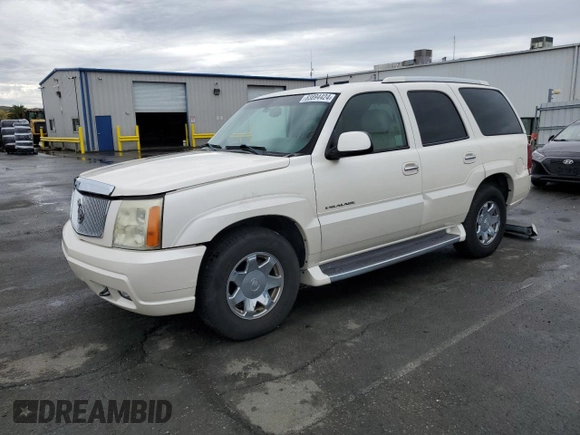 2003 Cadillac Escalade z VIN 1GYEC63T93R208877, wystawiony jako Copart lot #83894424 z przebiegiem 160 530 mil mil oraz Szkoda całkowita • Salvage title. Historia ofert i sprzedaży dostępna na DreamBid. Obrazek 1.