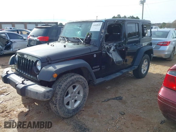 2017 Jeep Wrangler Unlimited Sport with VIN 1C4BJWDG7HL745466, listed as a IAAI auction lot 41040828 with 86,269 mi miles. Bid and sale history available at carsss.com. Image 19.