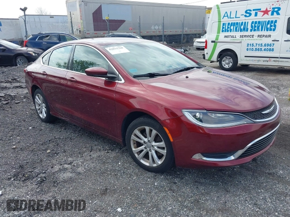 2015 Chrysler 200 Limited z VIN 1C3CCCAB7FN662177, wystawiony jako IAAI lot #42032768 z przebiegiem 64 570 mil mil oraz . Historia ofert i sprzedaży dostępna na DreamBid. Obrazek 1.