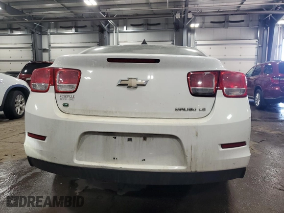 2014 Chevrolet Malibu LS with VIN 1G11A5SL6EF289520, listed as a Copart auction lot 46456805 with 143,016 mi miles and Salvage Title. Bid and sale history available at DreamBid. Image 6.