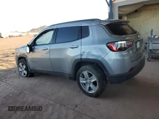 2022 Jeep Compass North with VIN 3C4NJDBB7NT209884, listed as a Copart auction lot 44819015 with 22,646 mi miles and Salvage Title. Bid and sale history available at DreamBid. Image 2.