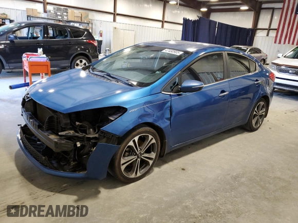 2014 Kia Forte EX with VIN KNAFX4A8XE5100826, listed as a Copart auction lot 47490905 with 123,266 mi miles and Salvage Title. Bid and sale history available at carsss.com. Image 1.