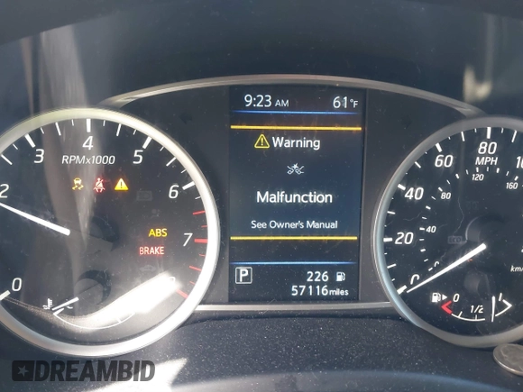 2019 Nissan Sentra SR with VIN 3N1AB7AP5KY364039, listed as a IAAI auction lot 38707473 with 57,116 mi miles and . Bid and sale history available at DreamBid. Image 7.