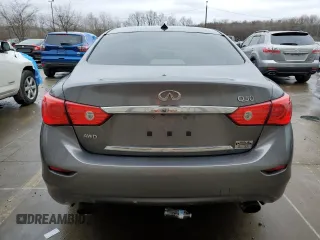 2017 Infiniti Q50 2.0t Premium with VIN JN1CV7AR5HM682420, listed as a Copart auction lot 43819665 with 117,620 mi miles and Salvage Title. Bid and sale history available at carsss.com. Image 6.