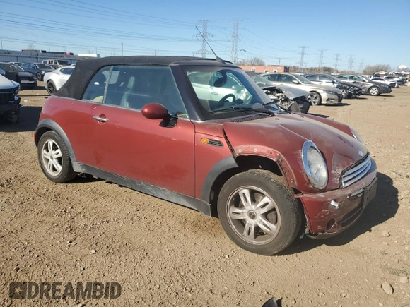 2007 MINI Convertible with VIN WMWRF33557TG17353, listed as a Copart auction lot 78946104 with 98,362 mi miles and Salvage Title. Bid and sale history available at DreamBid. Image 4.