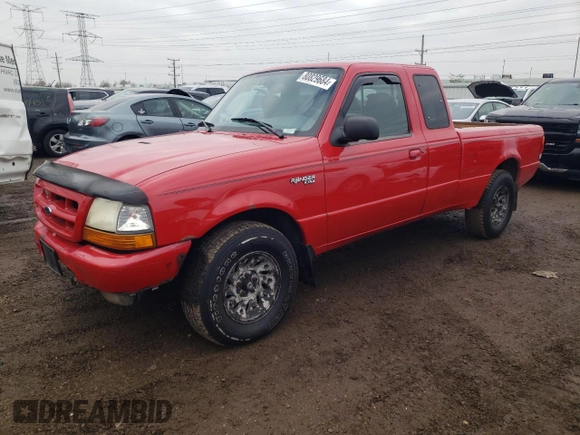 1999 Ford Ranger XLT with VIN 1FTYR14X4XPA57227, listed as a Copart auction lot 80829684 with 166,834 mi miles and Salvage Title. Bid and sale history available at DreamBid. Image 1.