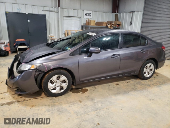 2015 Honda Civic Sedan LX with VIN 19XFB2E52FE023025, listed as a Copart auction lot 50225625 with 187,307 mi miles and Clean Title. Bid and sale history available at carsss.com. Image 1.