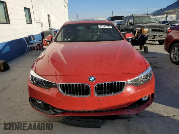 2019 BMW 4 Series 440i xDrive with VIN WBA4J7C59KBM74239, listed as a Copart auction lot 73240794 with Not Provided miles and Salvage Title. Bid and sale history available at carsss.com. Image 5.