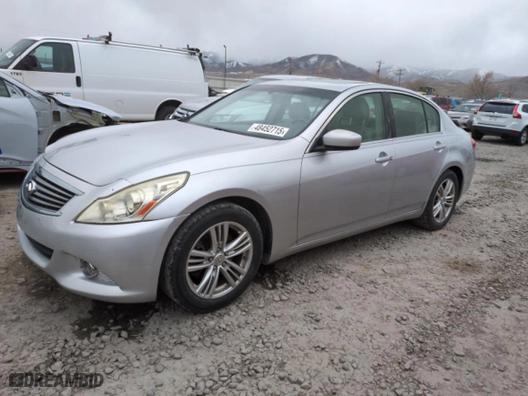 2012 Infiniti G25 Sedan Journey with VIN JN1DV6AP2CM701365, listed as a Copart auction lot 48452715 with 112,948 mi miles and Salvage Title. Bid and sale history available at carsss.com. Image 1.