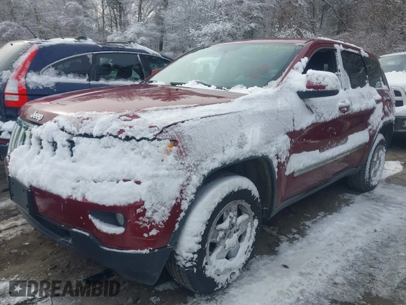 2012 Jeep Grand Cherokee Laredo with VIN 1C4RJFAGXCC174678, listed as a IAAI auction lot 41347849 with 134,156 mi miles. Bid and sale history available at carsss.com. Image 2.